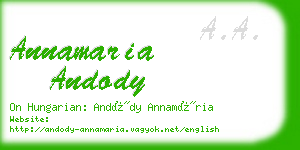 annamaria andody business card